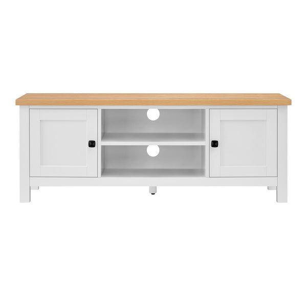 Sarantino Gio Tv Stand - White/natural Sarantino