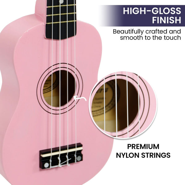 Karrera 21in Ukulele - Pink Karrera
