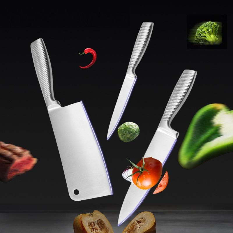 Stainless Steel 8PC Kitchen Chef Knife Block Set Knives Scissor Sharpener AU Does not apply
