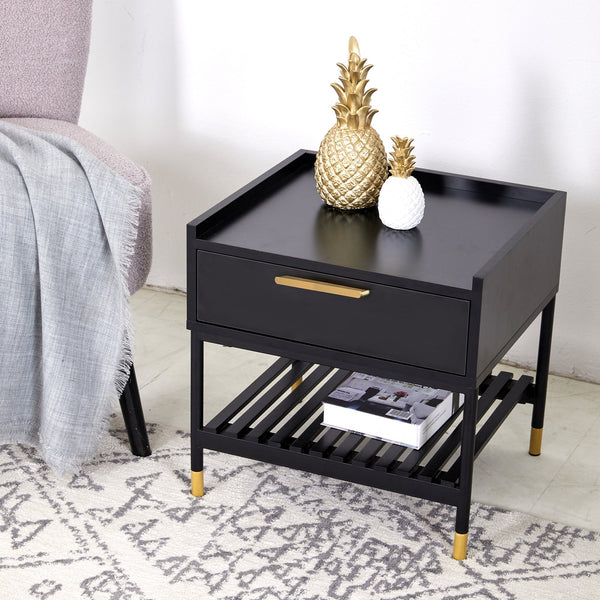 ALCONA Night Stand In Matte Black Does not apply