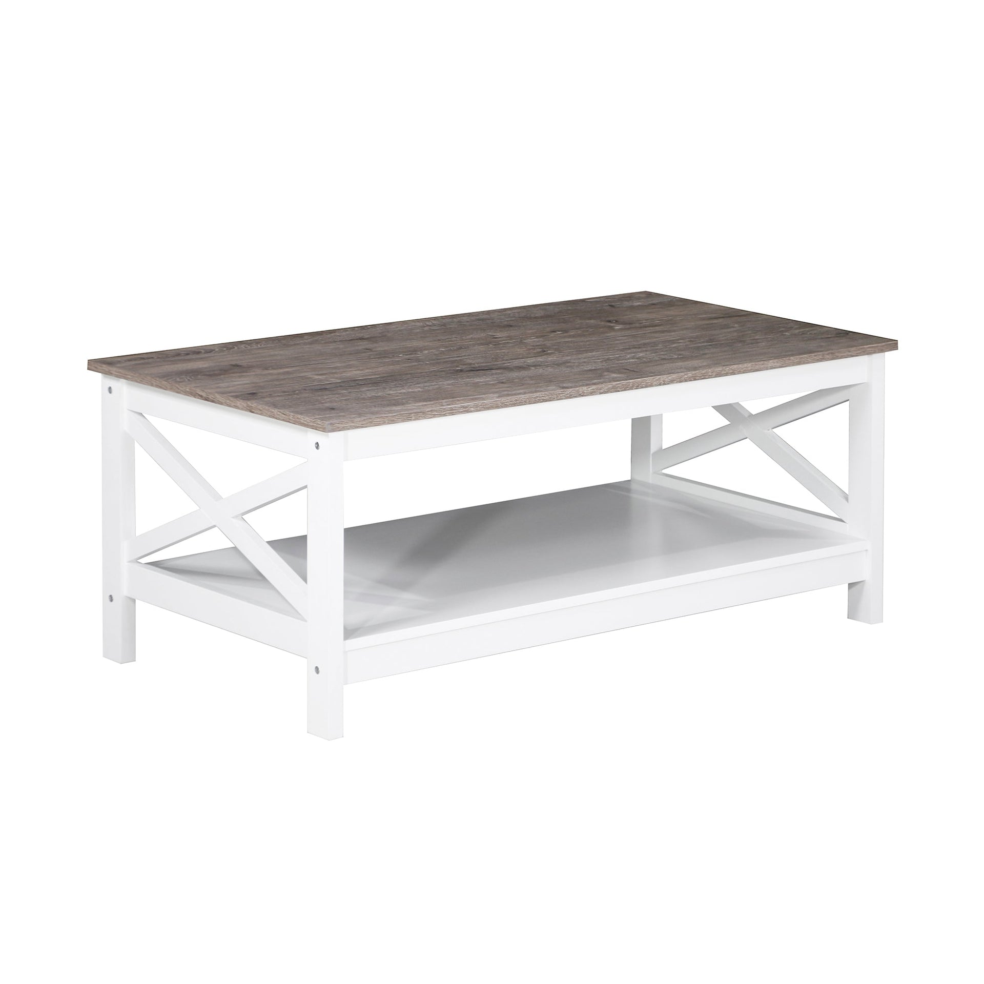 Coastal Coffee Table in White and Grey Does not apply