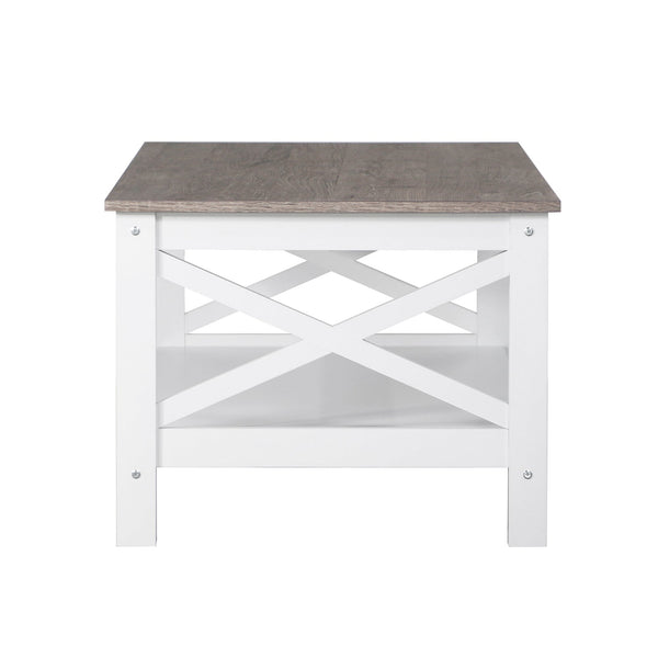 Coastal Coffee Table in White and Grey Does not apply