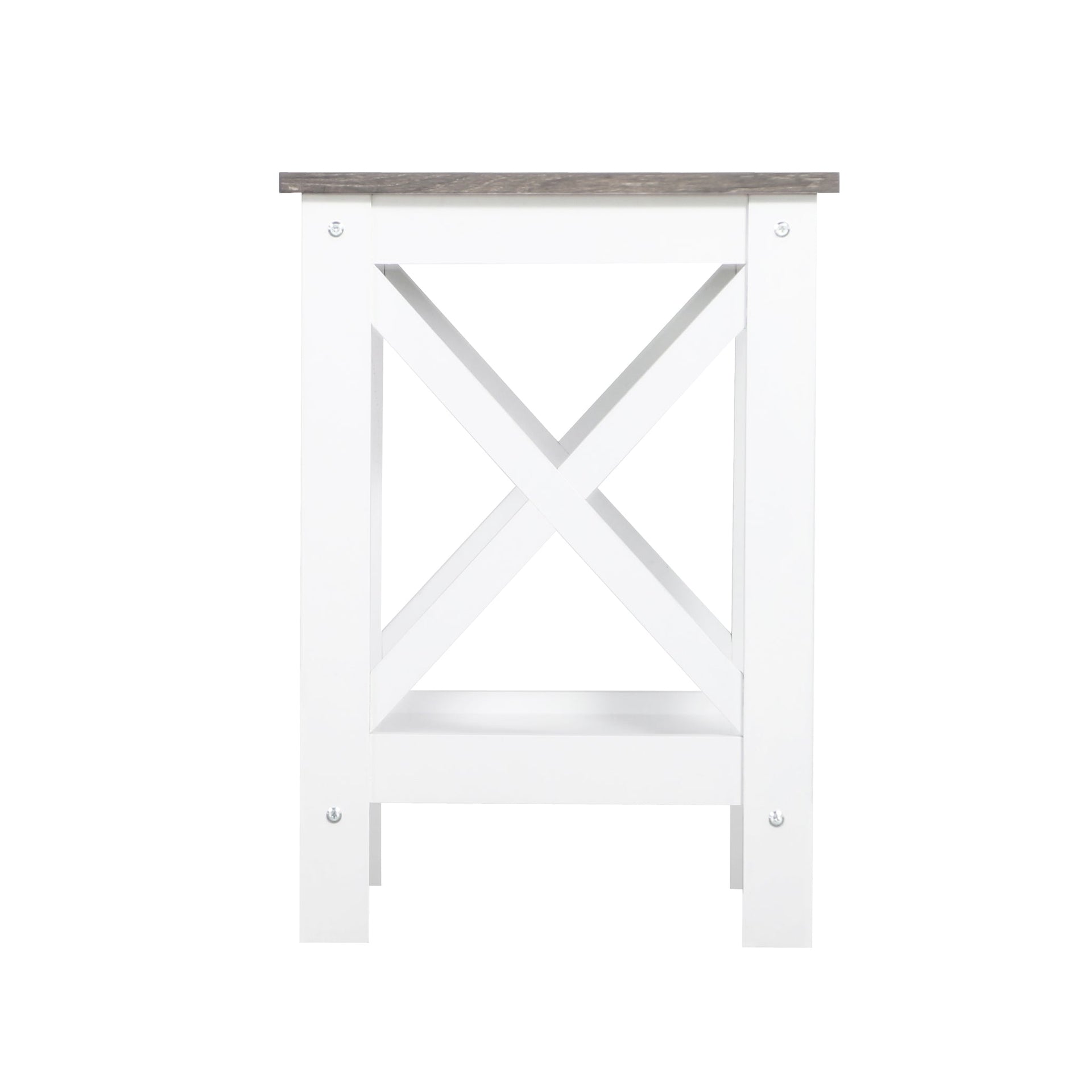 Coastal Side Table in White and Grey Does not apply