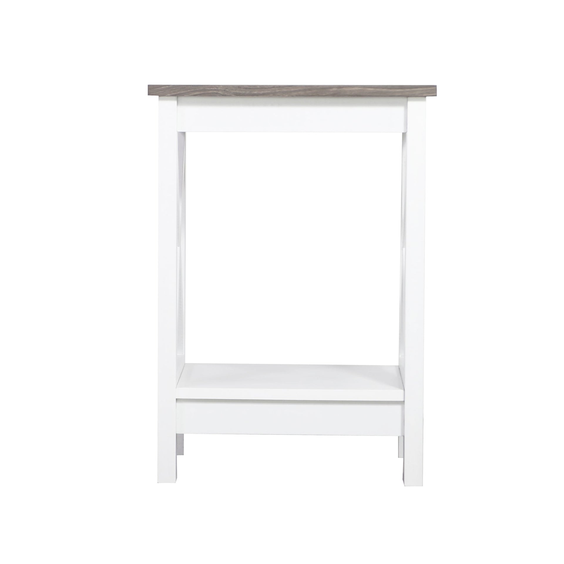 Coastal Side Table in White and Grey Does not apply