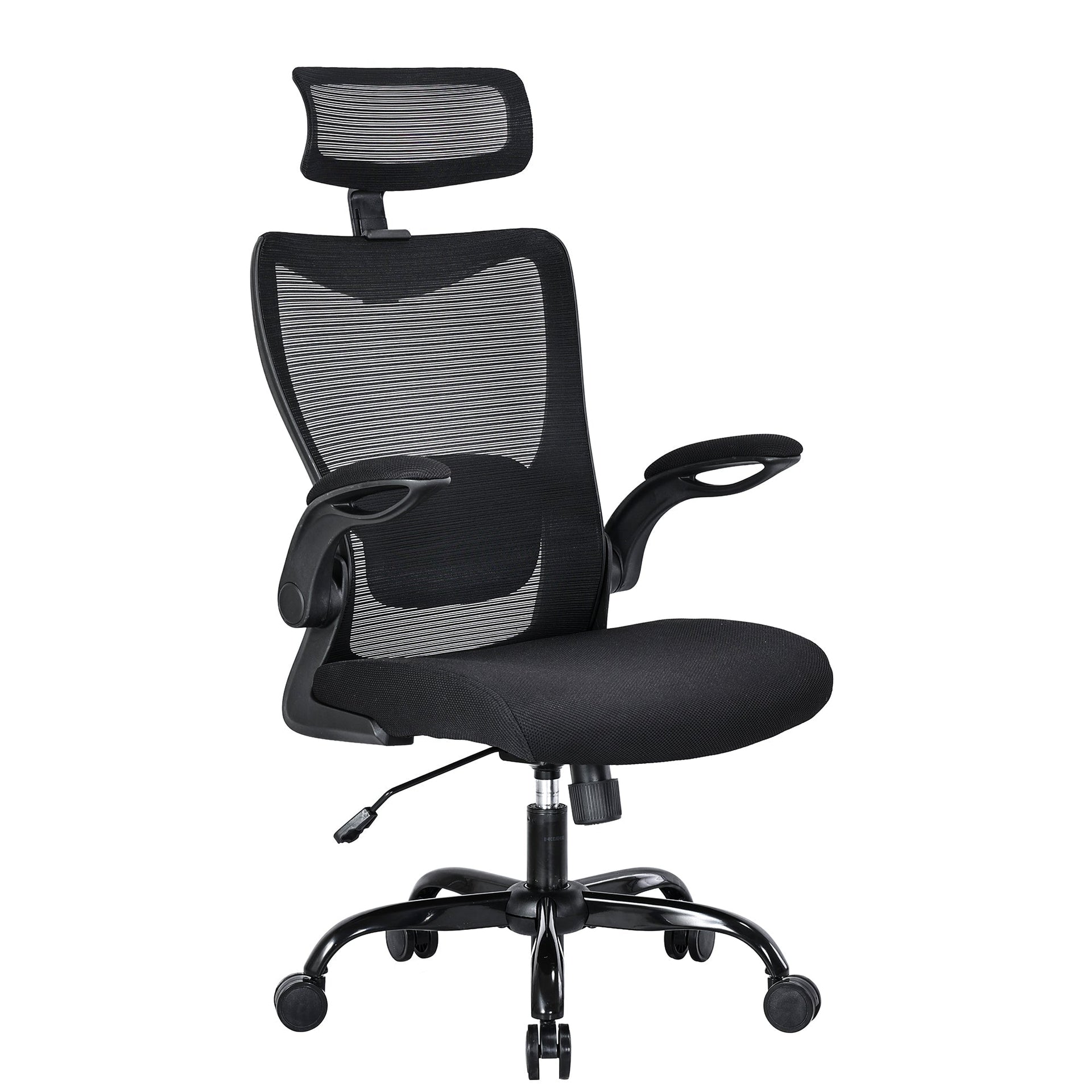 MONA Ergonomic High Back Flipped Armrest Task Chair In Black Does not apply