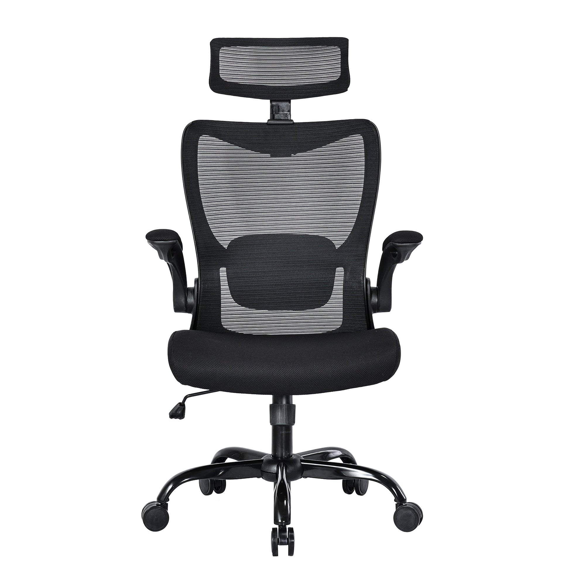 MONA Ergonomic High Back Flipped Armrest Task Chair In Black Does not apply