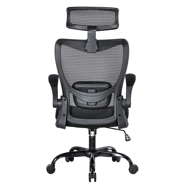 MONA Ergonomic High Back Flipped Armrest Task Chair In Black Does not apply