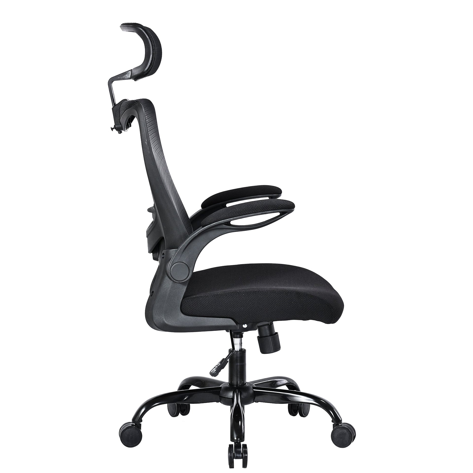MONA Ergonomic High Back Flipped Armrest Task Chair In Black Does not apply