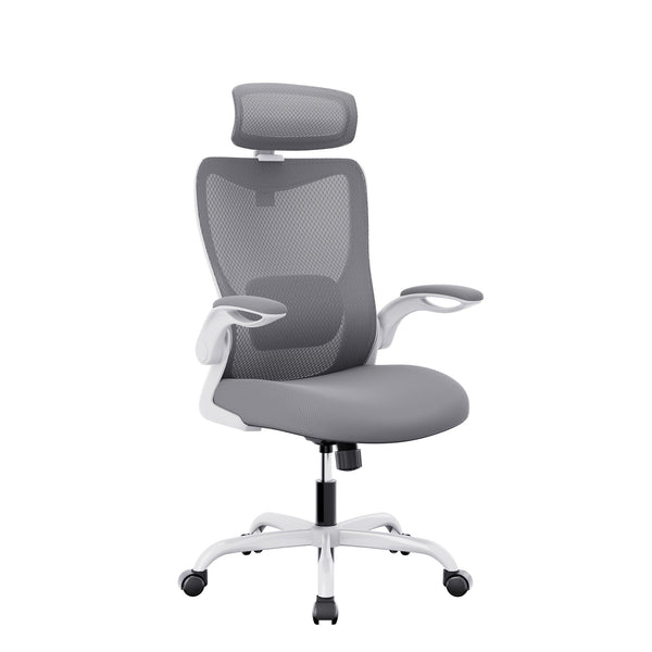 MONA Ergonomic High Back Flipped Armrest Task Chair In Grey Does not apply