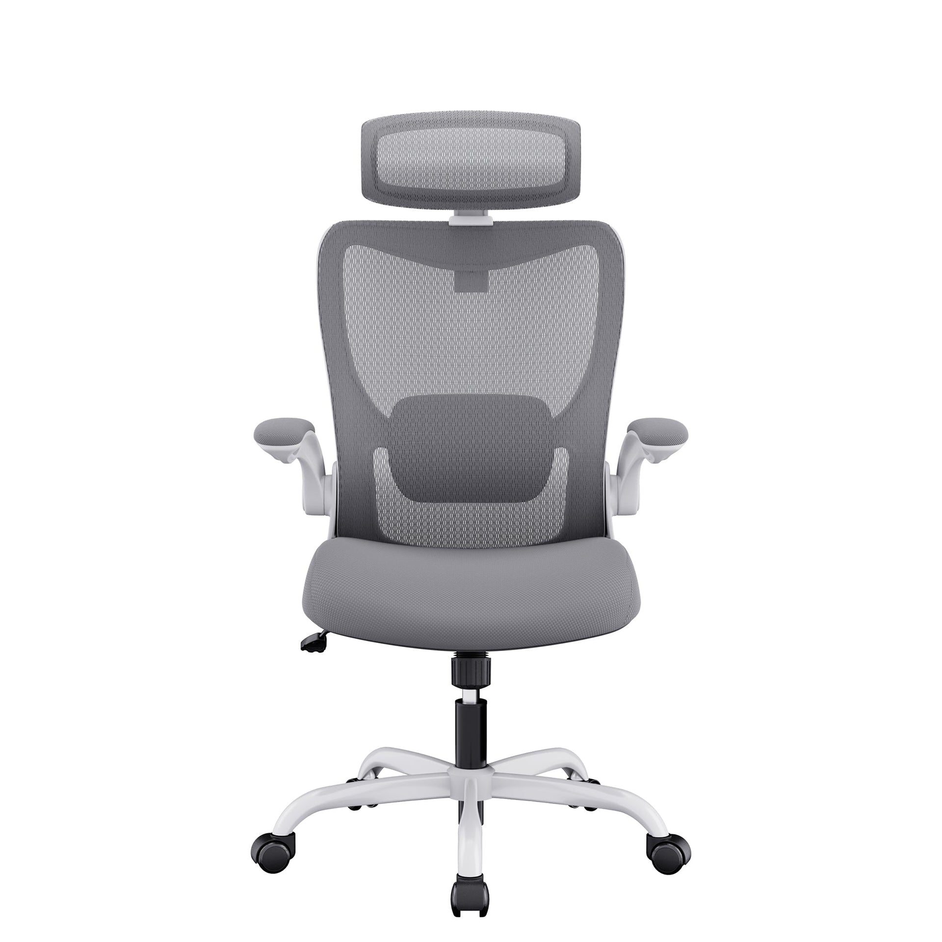 MONA Ergonomic High Back Flipped Armrest Task Chair In Grey Does not apply