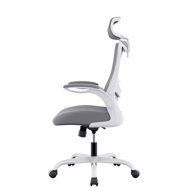 MONA Ergonomic High Back Flipped Armrest Task Chair In Grey Does not apply