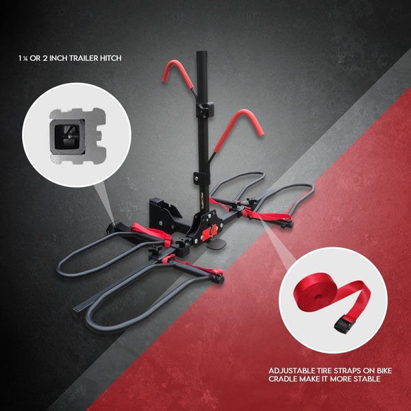 2 Bike Rack for Car SUV Rear Bicycle Holder Carrier Hitch Mount Platform Holder Does not apply
