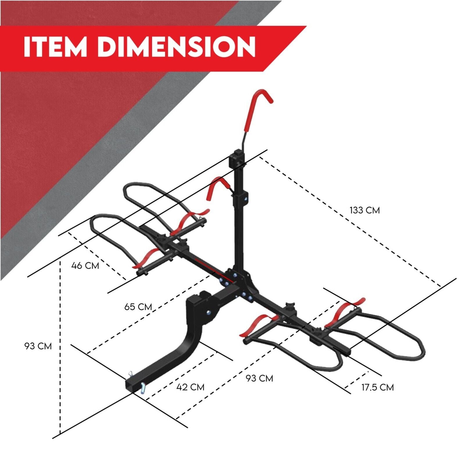 2 Bike Rack for Car SUV Rear Bicycle Holder Carrier Hitch Mount Platform Holder Does not apply