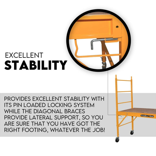 450kg Mobile Scaffold Ladder Scaffolding Platform Portable Ladder Work Safety Does not apply