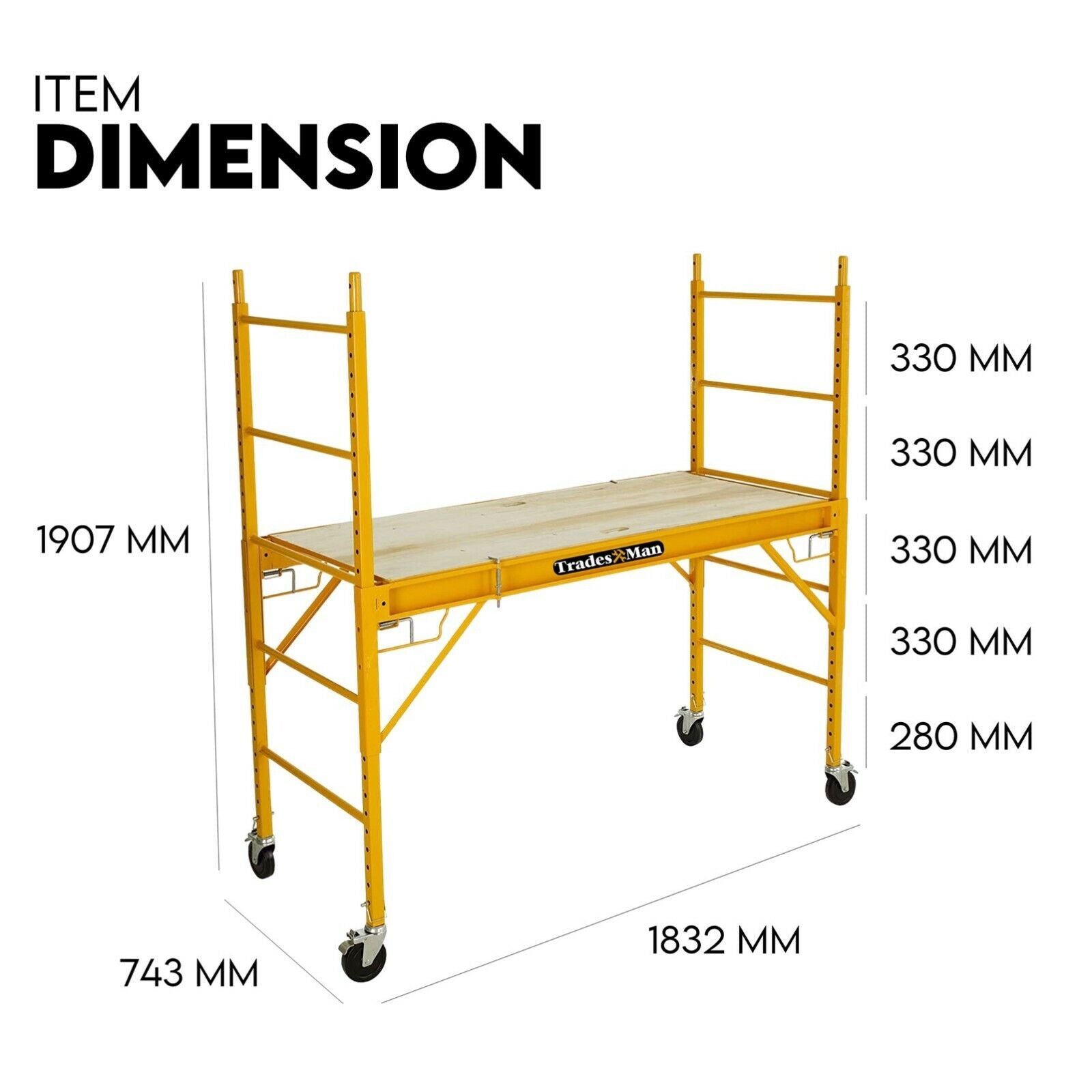 450kg Mobile Scaffold Ladder Scaffolding Platform Portable Ladder Work Safety Does not apply
