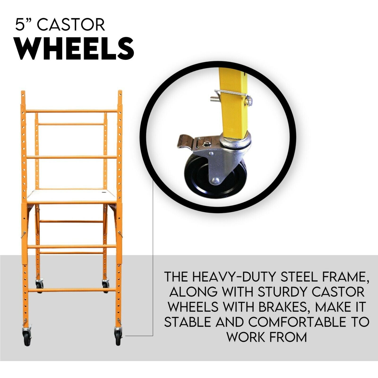 450kg Mobile Scaffold Ladder Scaffolding Platform Portable Ladder Work Safety Does not apply