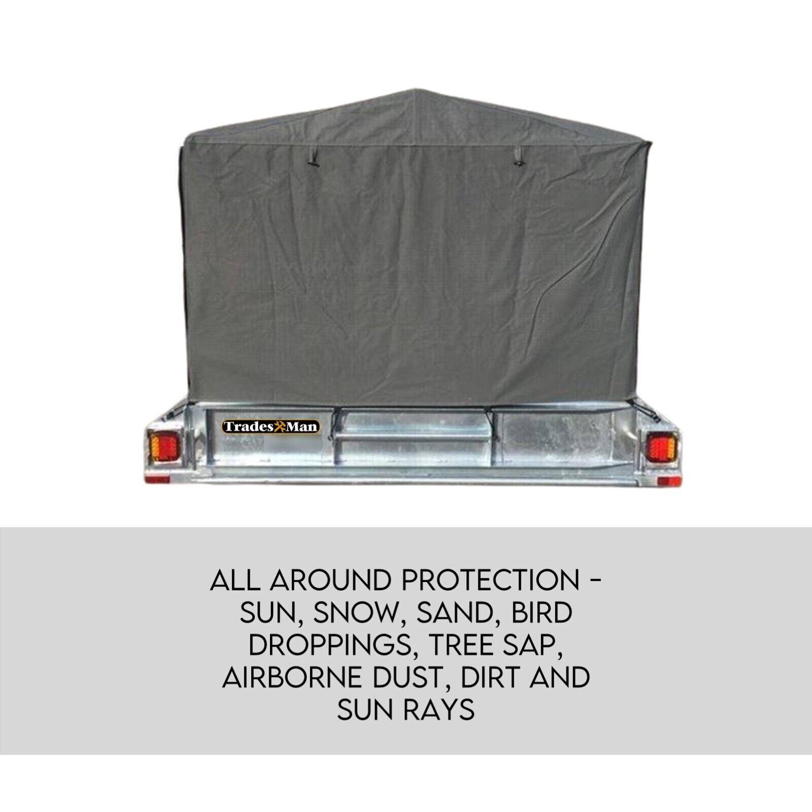 Box Cage Trailer Cover Canvas Tarp for 7x4 ft 900mm High Cage Does not apply