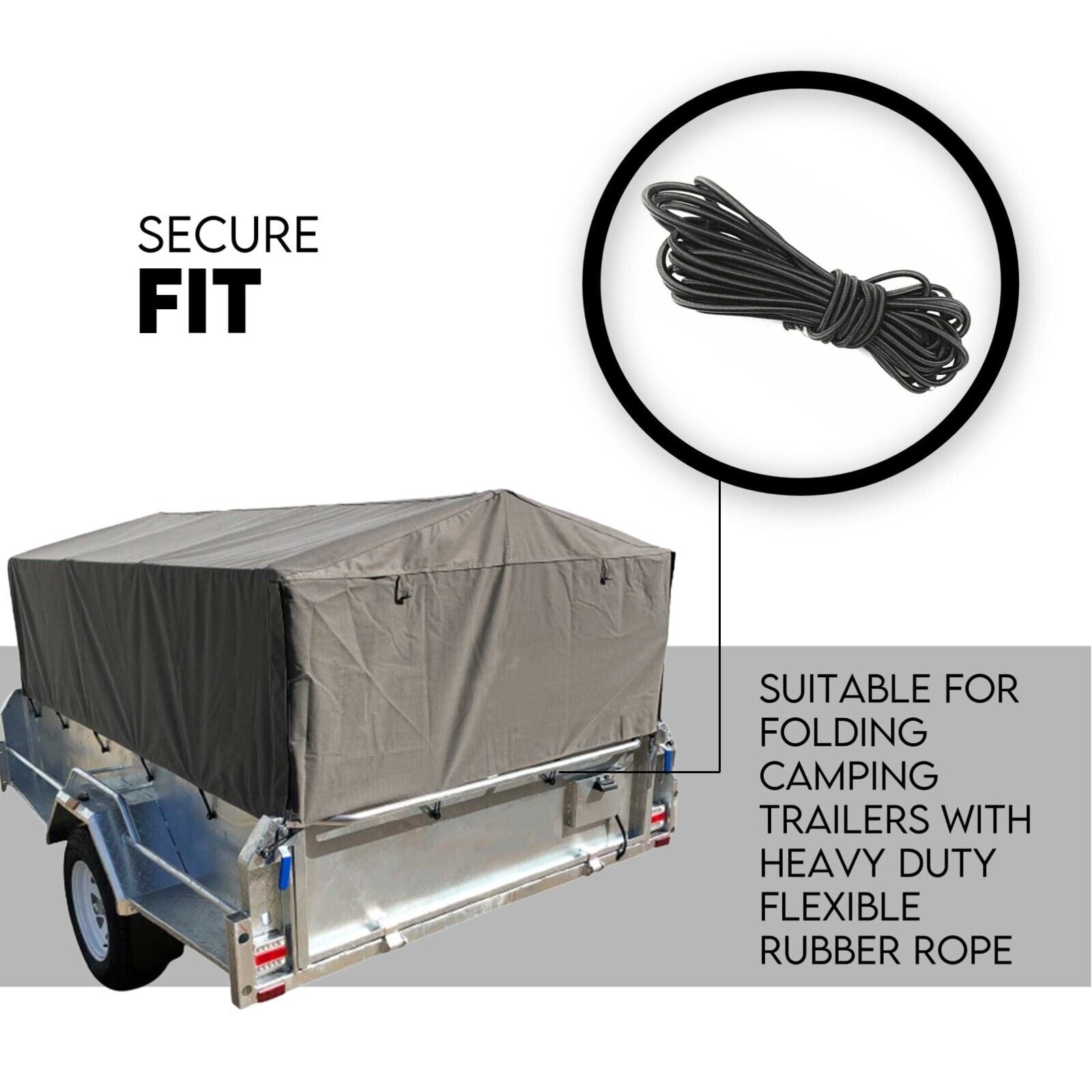 Box Cage Trailer Cover Canvas Tarp for 7x4 ft 900mm High Cage Does not apply