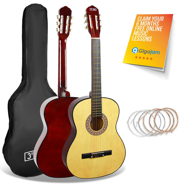 3rd Avenue Full Size Classical Guitar Pack - Natural Does not apply
