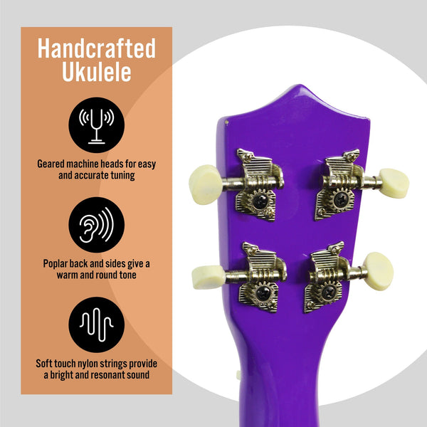 3rd Avenue Soprano Ukulele - Purple Does not apply