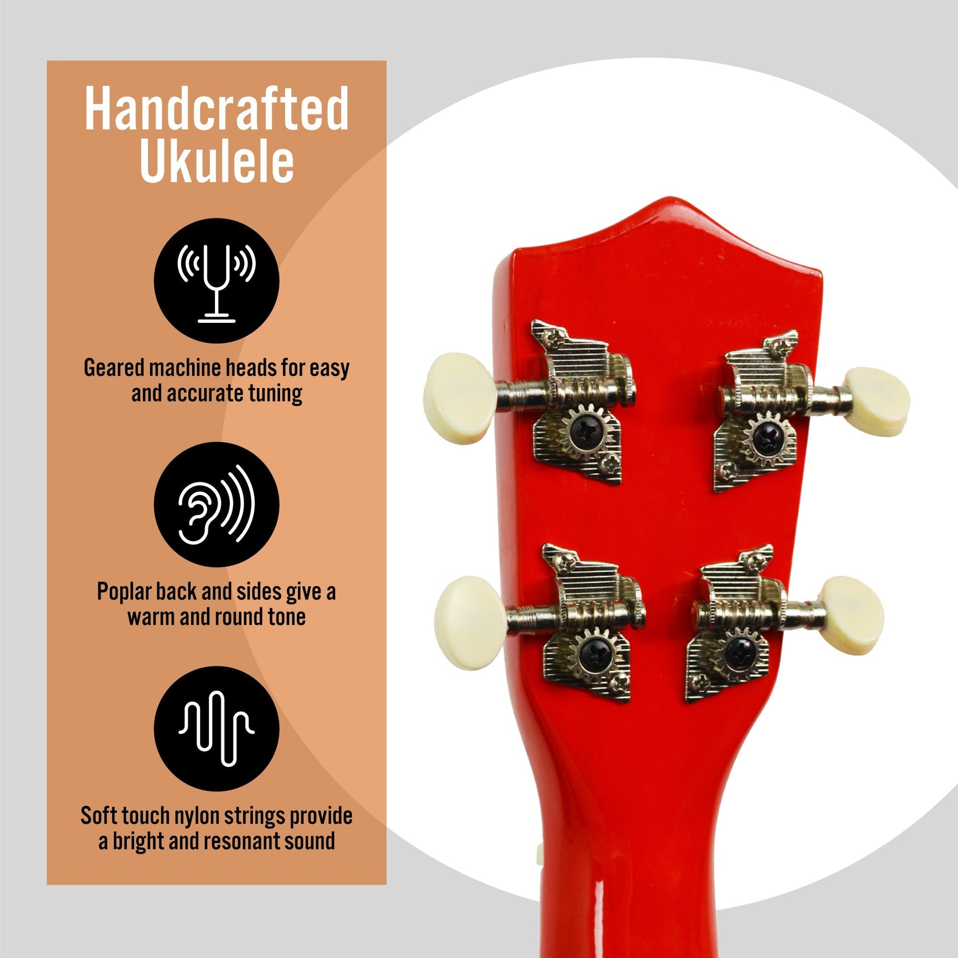 3rd Avenue Soprano Ukulele - Red Does not apply