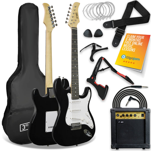 3rd Avenue Electric Guitar Pack - Black Does not apply