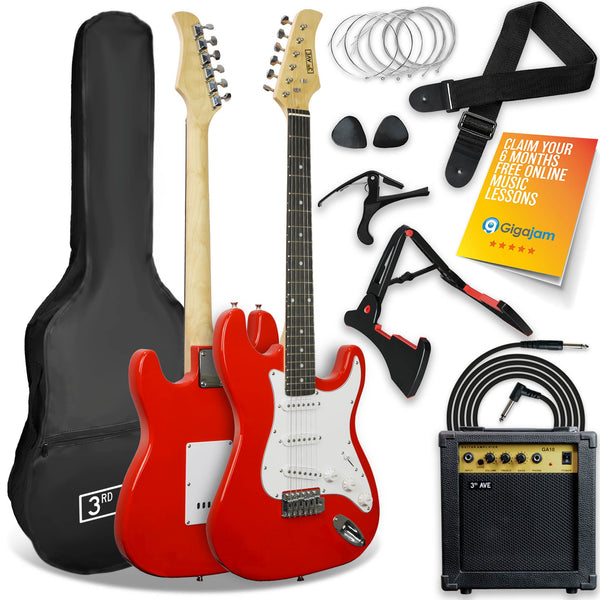 3rd Avenue Electric Guitar Pack - Red Does not apply
