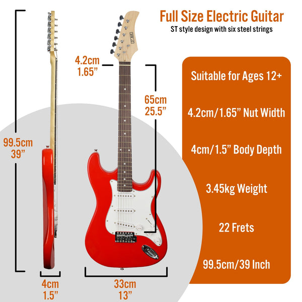 3rd Avenue Electric Guitar Pack - Red Does not apply