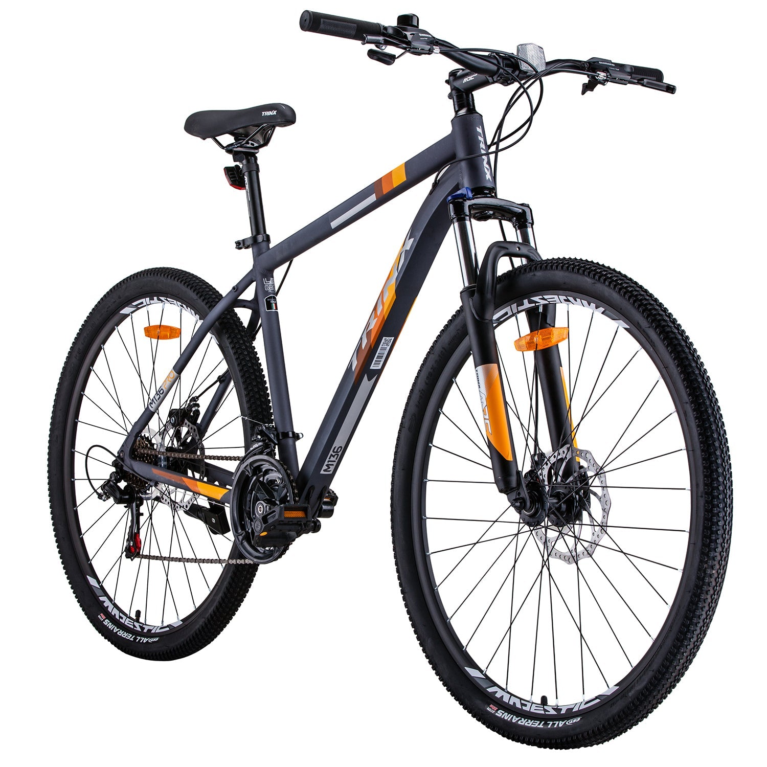 Trinx M136 Pro 29er 21 Speed Mountain Bike MTB 29 Wheel Grey/Orange Trinx