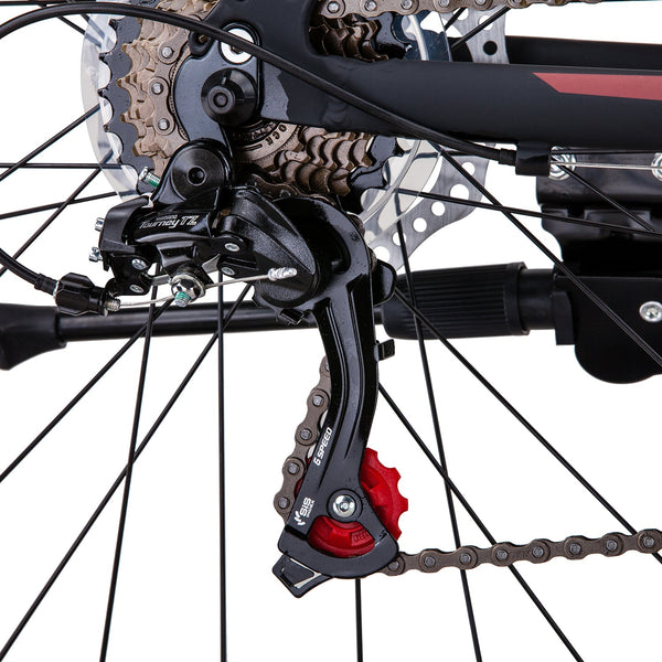 Trinx MTB Mens Mountain Bike 26 inch Shimano Gear 21-Speed [Colour: Matt Black White/Red] [Size Of Frame: 17 inches] Trinx