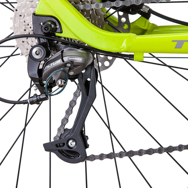 Trinx X1 MTB Mountain Bike Shimano Altus M370 27 Speed 17 Inches Frame Yellow/Grey Green Trinx