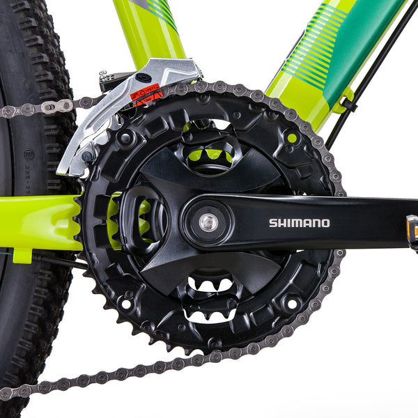 Trinx X1 MTB Mountain Bike Shimano Altus M370 27 Speed 17 Inches Frame Yellow/Grey Green Trinx