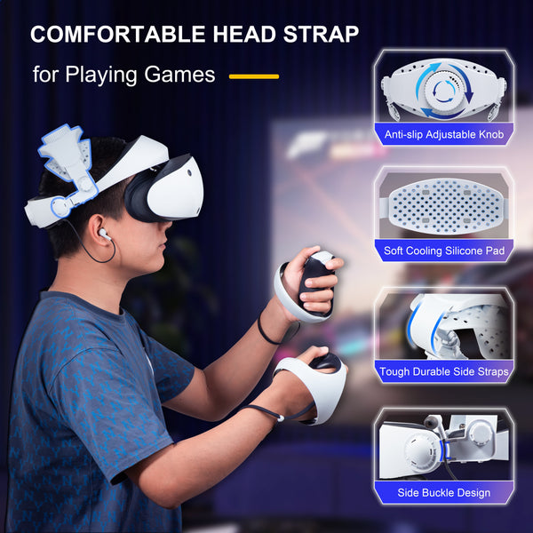 DEVASO Adjustable Head Strap for Playstation VR2, Reduced Pressure Lightweight Does not apply