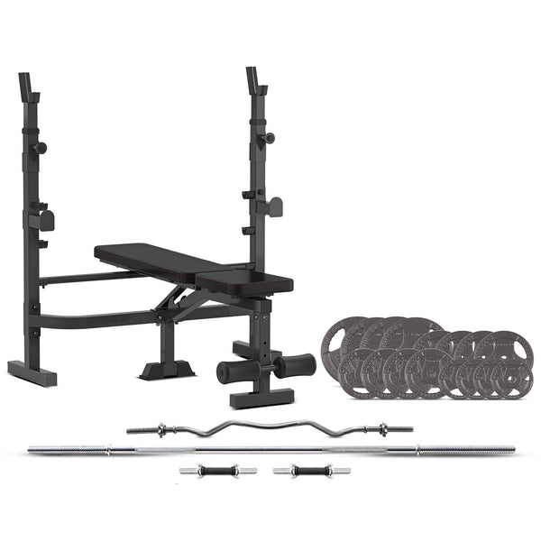 CORTEX MF4000 Bench Press with 90kg Standard Tri-Grip Weight and Bar Set Cortex