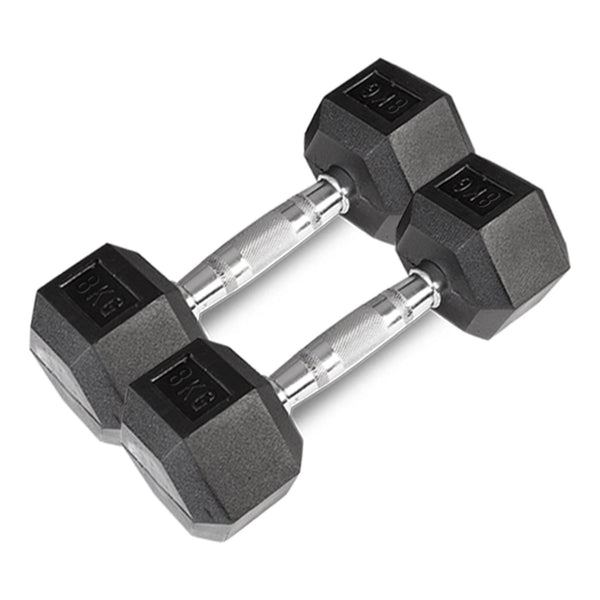 CORTEX 56kg Hex Fixed Dumbbell Set (4, 6, 8, 10kg Pairs) Cortex