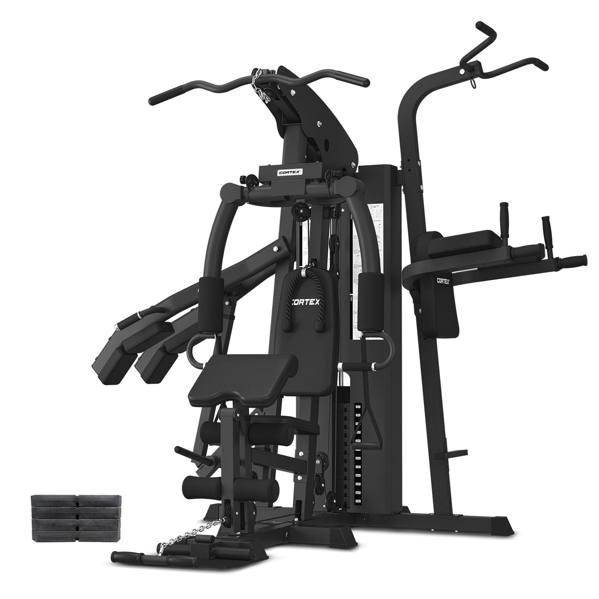 CORTEX GS7 Multi Station Home Gym with Power Rack & Squat Station + 98kg Weight Stack Package Cortex