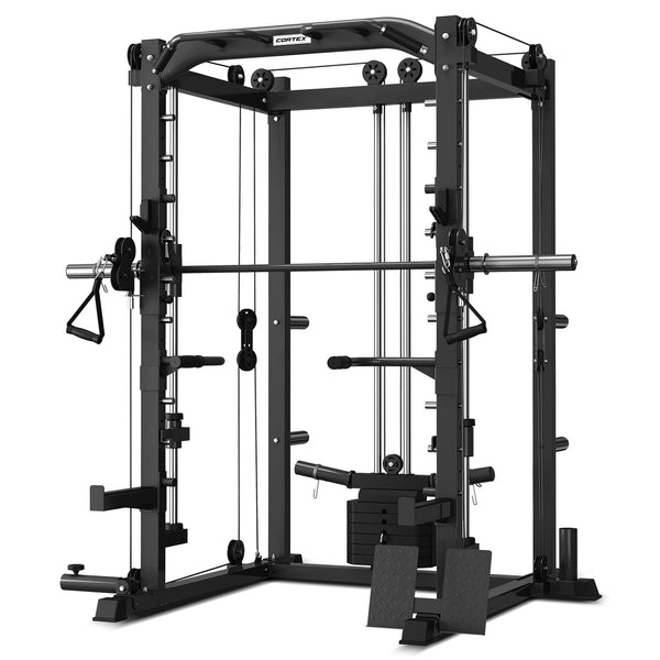 CORTEX SM20 Smith Station with 130kg Olympic Bumper (V2) Weight, Bar and Bench Set Cortex