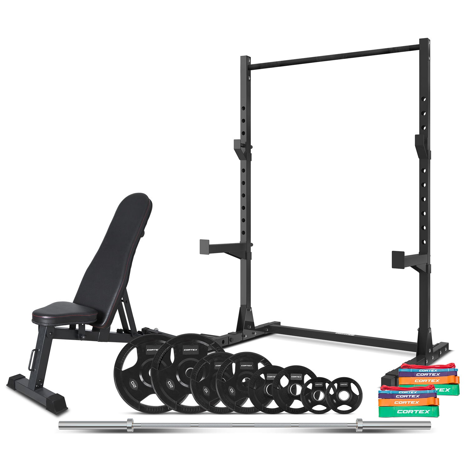 CORTEX 95kg SR-3 Squat Rack Home Gym Package Cortex