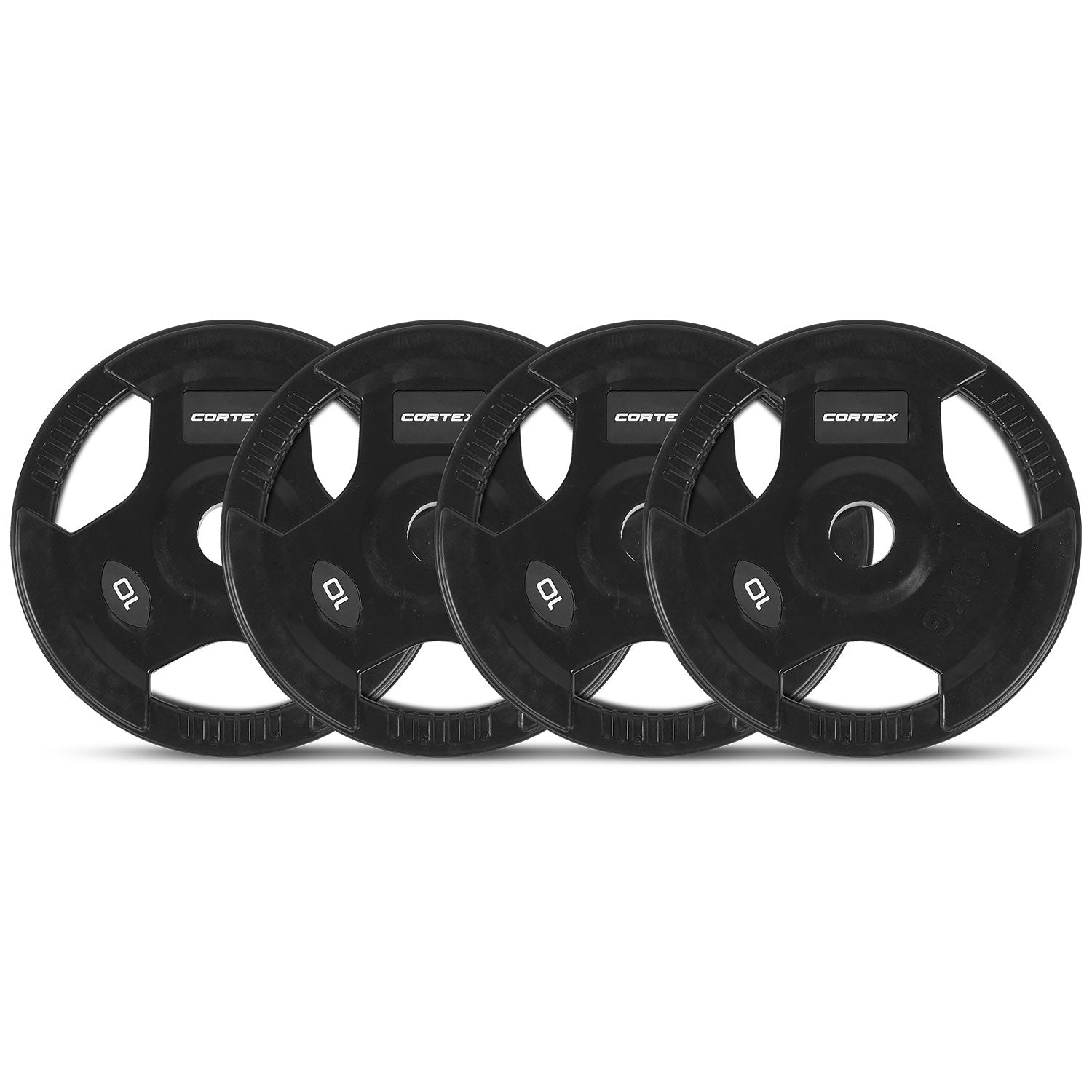 CORTEX 10kg Tri-Grip Olympic Plates 50mm (Set of 4) Cortex