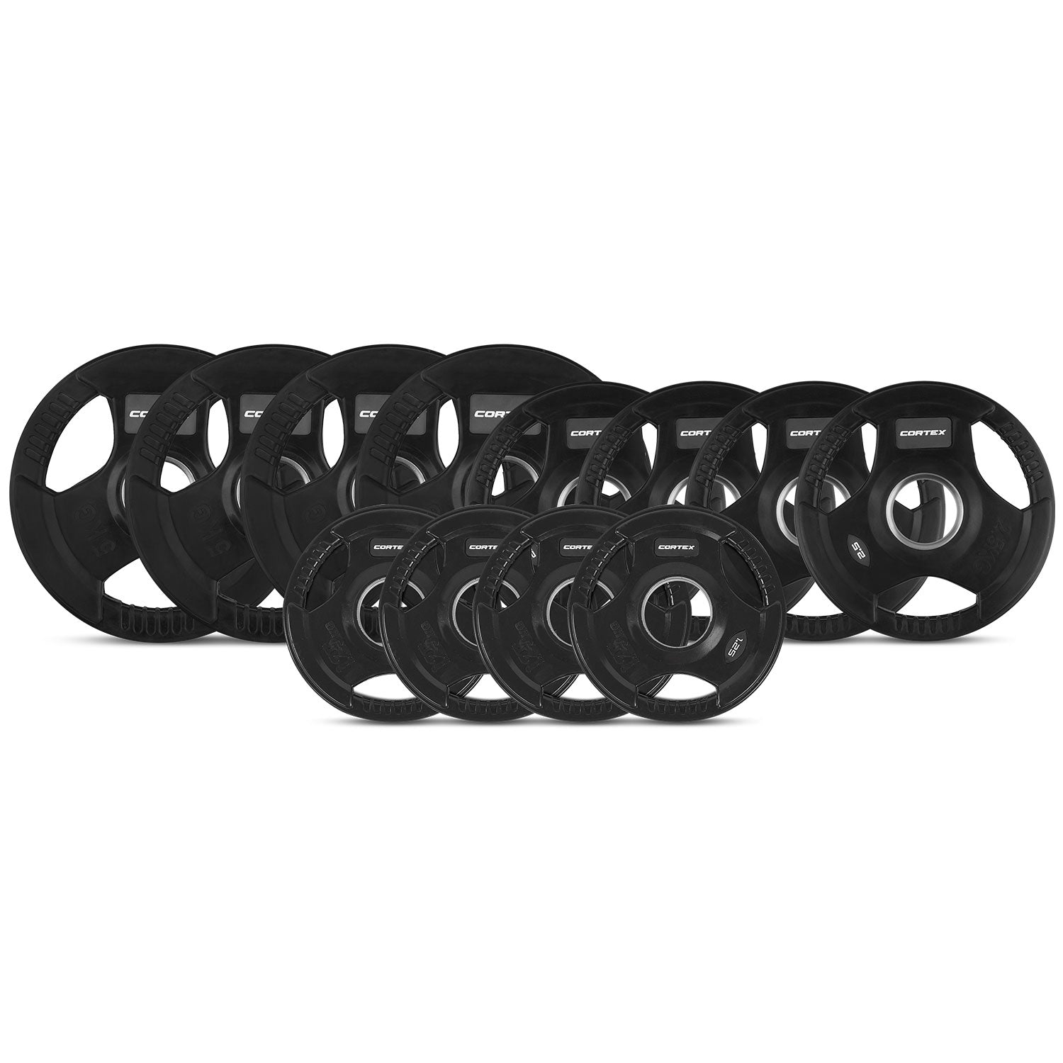 CORTEX 35kg Tri-Grip 50mm Olympic Plate Set Cortex