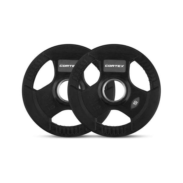CORTEX 145kg Tri-Grip Olympic Plate Set 50mm Cortex