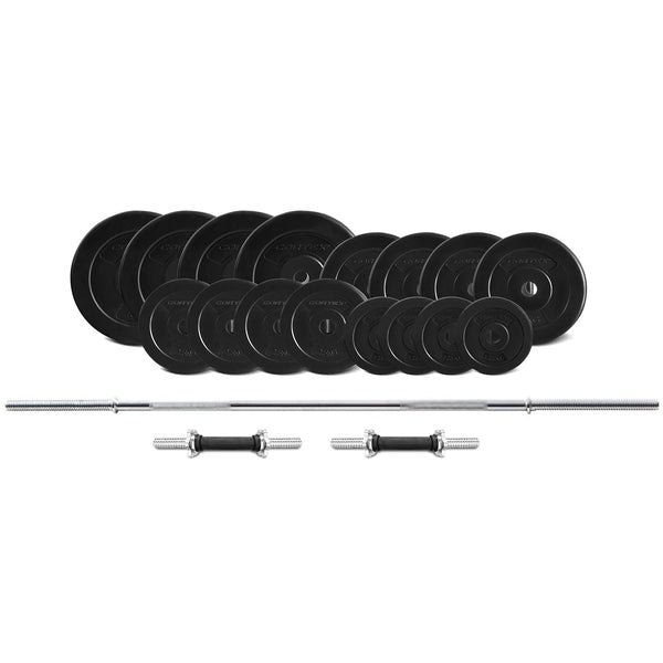CORTEX 85kg EnduraShell Barbell & Dumbbell Weight Set Cortex