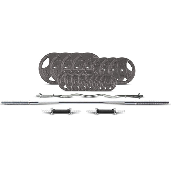 CORTEX 90kg Tri-Grip Standard Barbell Weight Set 25mm Cortex