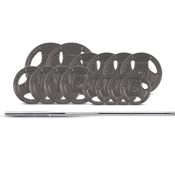 CORTEX 65kg Tri-Grip Standard Barbell Weight Set 25mm Cortex