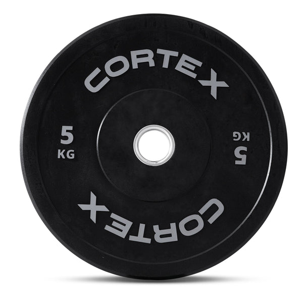 CORTEX 5kg Black Series V2 50mm Rubber Olympic Bumper Plate (Pair) Cortex