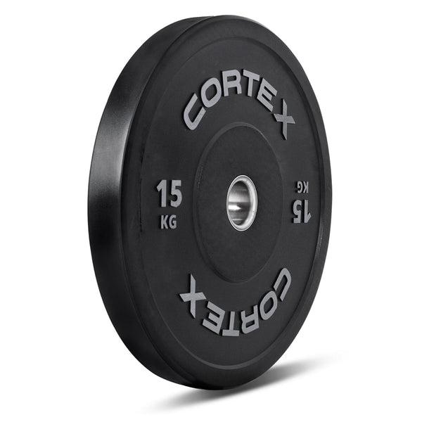 CORTEX 15kg Black Series V2 50mm Rubber Olympic Bumper Plate (Pair) Cortex