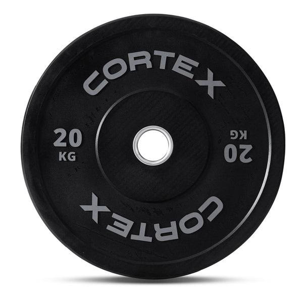 CORTEX 20kg Black Series V2 50mm Rubber Olympic Bumper Plate (Pair) Cortex