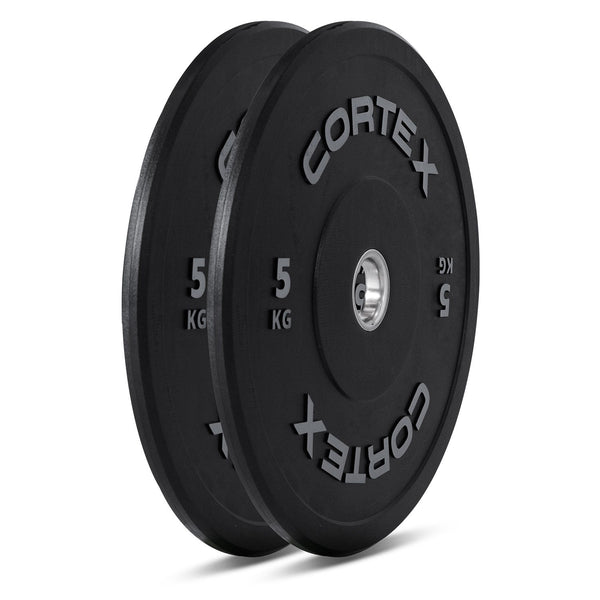CORTEX 70kg Black Series V2 Rubber Olympic Bumper Plate Set 50mm Cortex
