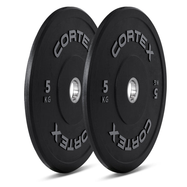 CORTEX 150kg Black Series V2 Rubber Olympic Bumper Plate Set 50mm Cortex