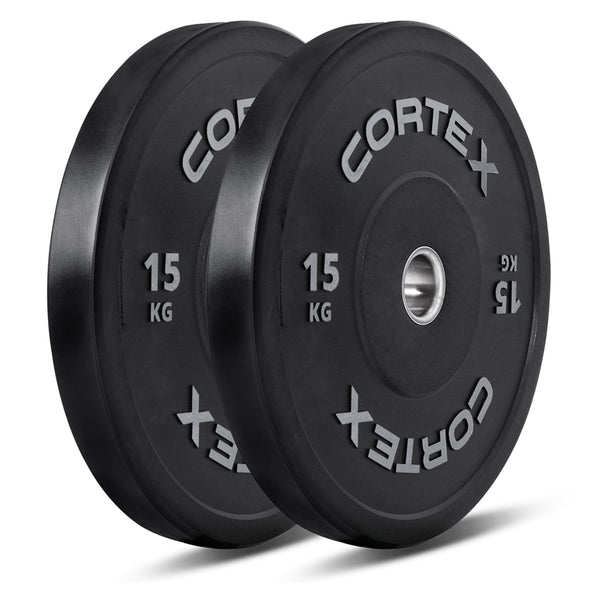 CORTEX 150kg Black Series V2 Rubber Olympic Bumper Plate Set 50mm Cortex